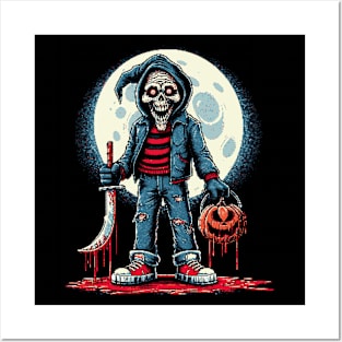 Skeleton Pixel Art Posters and Art